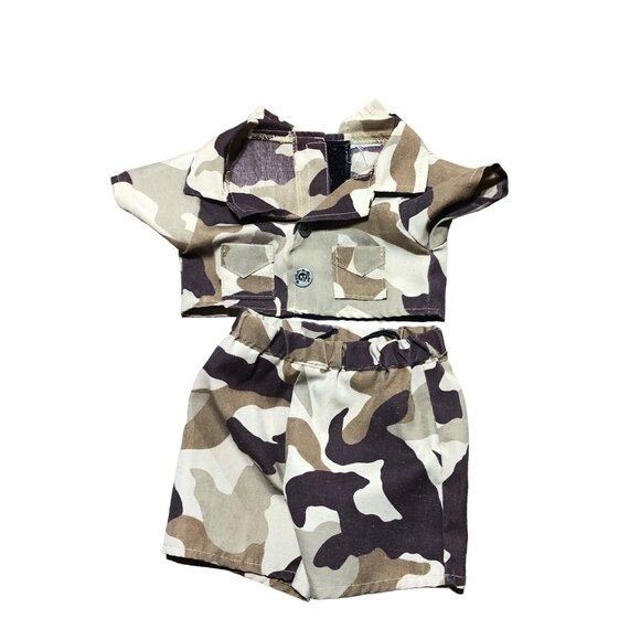 Build A Bear Workshop Army Marine Military Camo Outfit Brown Tan - Picture 1 of 3